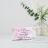Custom Pink Florist Blume Floral Visitenkarte (Stehend Vorderseite)