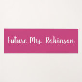 Custom Pink Future Mrs Bachelorette Brautparty Yogamatte (Vorderseite (Horizontal))