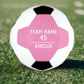 Custom Pink Girl Soccer Ball mit Teamname Nummer