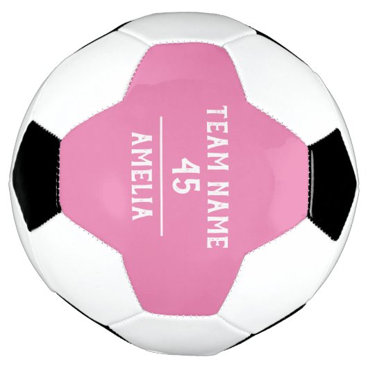 Custom Pink Girl Soccer Ball mit Teamname Nummer (Gedreht)