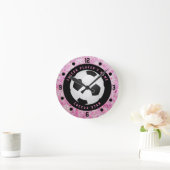 Custom Pink Girls Fußball Fußball Runde Uhr (Zuhause)