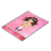 Custom Pink Glam Irish Dance Brünett Girl Notizblock (Linke Seite)