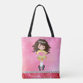 Custom Pink Glam Irish Dance Brünett Girl Tasche (Rückseite)