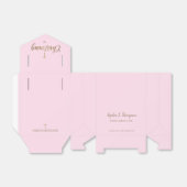 Custom Pink gold cross Christening Danke Geschenkschachtel (Ungefaltet)