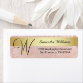 Custom Pink Gold Foil Black Monogram Letter (Insitu)