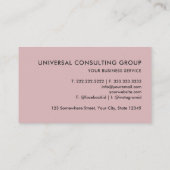 Custom Pink Gold White Glitzer Beruflich Visitenkarte (Rückseite)