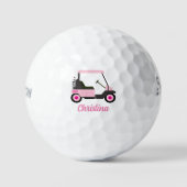Custom Pink Golf Cart Golfball (Vorderseite)