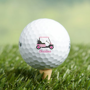 Custom Pink Golf Cart Golfball