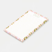 Custom Pink Green Dot Grid Student Geschenkplaner Post-it Klebezettel (angewinkelt)