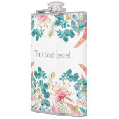 Custom Pink Grevillea und Eukalyptus Flachmann (Links)