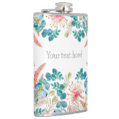 Custom Pink Grevillea und Eukalyptus Flachmann (Rechts)