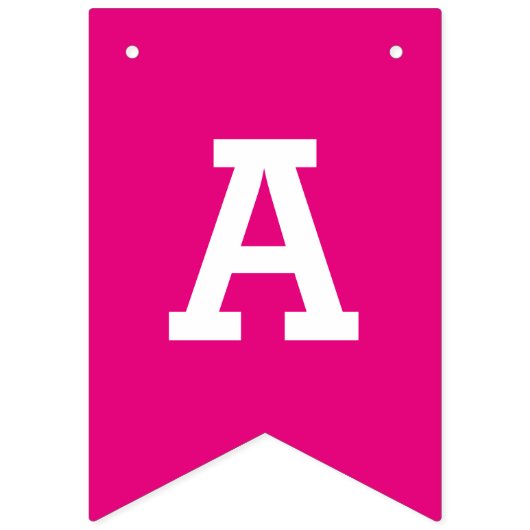 Custom Pink Happy Birthday Party Bunting Banner (Dritte Fahne)