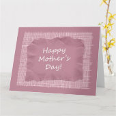 Custom Pink Happy Mother's Day Grußkarte Karte (Gelbe Blume)