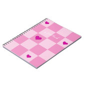 Custom Pink Heart Notebook Notizblock (Linke Seite)
