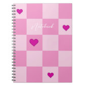 Custom Pink Heart Notebook Notizblock (Vorderseite)