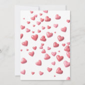 Custom Pink Heart Wedding Invitation Card Einladung (Rückseite)