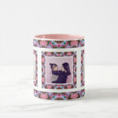 Custom Pink Herbst Herbst Weihnachtsmuster Foto Tasse (Zentrum)