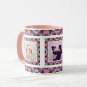 Custom Pink Herbst Herbst Weihnachtsmuster Foto Tasse (Vorderseite Links)