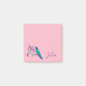Custom Pink Hummingbird Post-it Klebezettel (Vorderseite)