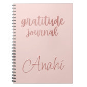 Custom Pink Imitats Rose Gold Foult Dankesblatt Notizblock (Vorderseite)