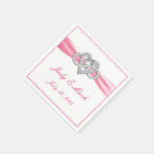 Custom Pink Infinity Heart Paper Napkins Serviette (Ecke)