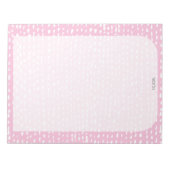 CUSTOM Pink Inky Dots To DO List Shopping Note Notizblock (Vorderseite)