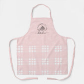 Custom Pink Kariert Kitchenette Whisk & Tart Backe Schürze (Vorderseite)