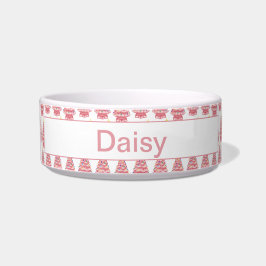 Custom Pink Keramik Xmas Bäume Haustiere Bowl Napf