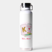 Custom Pink Kindergarten Lehrer Wertschätzung Trinkflasche (Rückseite)