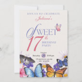Custom Pink & Lavender 17. Geburtstag Einladungen (Vorderseite)