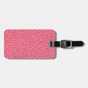 Custom Pink Leopard Print Lugage Tag Gepäckanhänger
