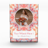 Custom Pink Lila Star Hochzeitstipendium Fotoblock (Vorderseite)