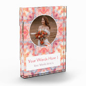 Custom Pink Lila Star Hochzeitstipendium Fotoblock (Links)