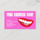 Custom Pink Lippen Tooth Juwel After Care Visitenkarte (Vorderseite)