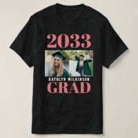 CUSTOM Pink Modernes, einfaches Script 2 Foto Grad
