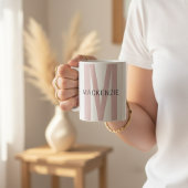 Custom Pink Monogram Mug Gift for Mom or Grandma Kaffeetasse