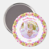 Custom Pink Mother Day Best Mummy Ever Mum Foto Magnet (Vorderseite/Rückseite)