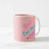 Custom Pink Mutter's Day Geschenk Beste Katze Mama Zweifarbige Tasse (VorderseiteRechts)