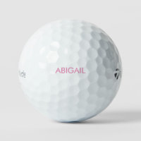 Custom Pink Name Taylor Made Golf Balls