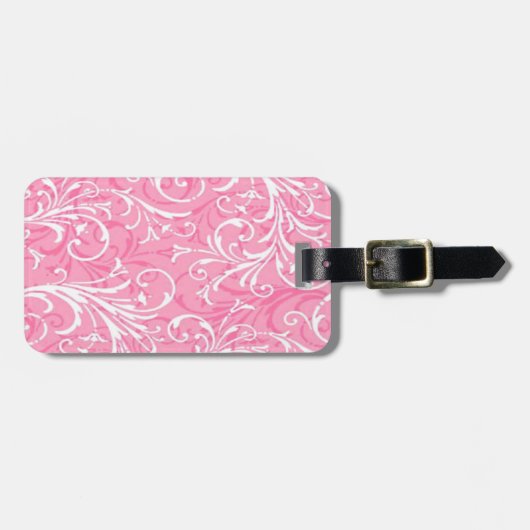 Custom Pink Oral Luggage Tag Gepäckanhänger (Vorderseite horizontal)