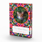 Custom Pink Orange Green Christmas Decor Gift Fotoblock (Rechts)