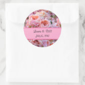 Custom Pink Peonies Wedding Umschlag Aufkleber Sti (Tasche)