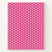Custom Pink Polka Dot Spiral Notebook Notizblock (Rückseite)