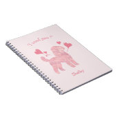 Custom Pink Poodle | Personalized Journal Gift Notizblock (Rechte Seite)