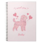 Custom Pink Poodle | Personalized Journal Gift Notizblock (Vorderseite)