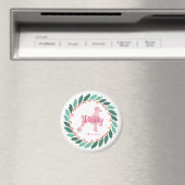 Custom Pink Poodle Silhouette Weihnachtsmagnet Magnet (In Situ (Geschirrspüler))