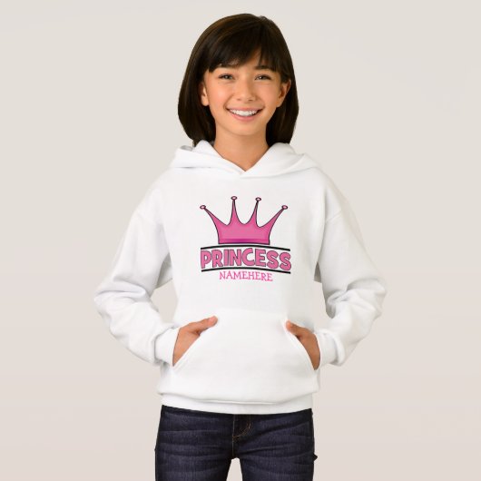 Custom Pink Princess Hoodie (Vorne ganz)