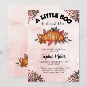 Custom Pink Pumpkin Halloween Kinderdusche für Mäd Einladung