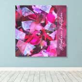 Custom Pink Purple Red Abstract 3D Effect Maximal Leinwanddruck (Insitu (Holzboden))