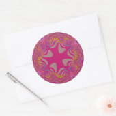 Custom Pink Rainbow Cross Large Round Stickers (Umschlag)